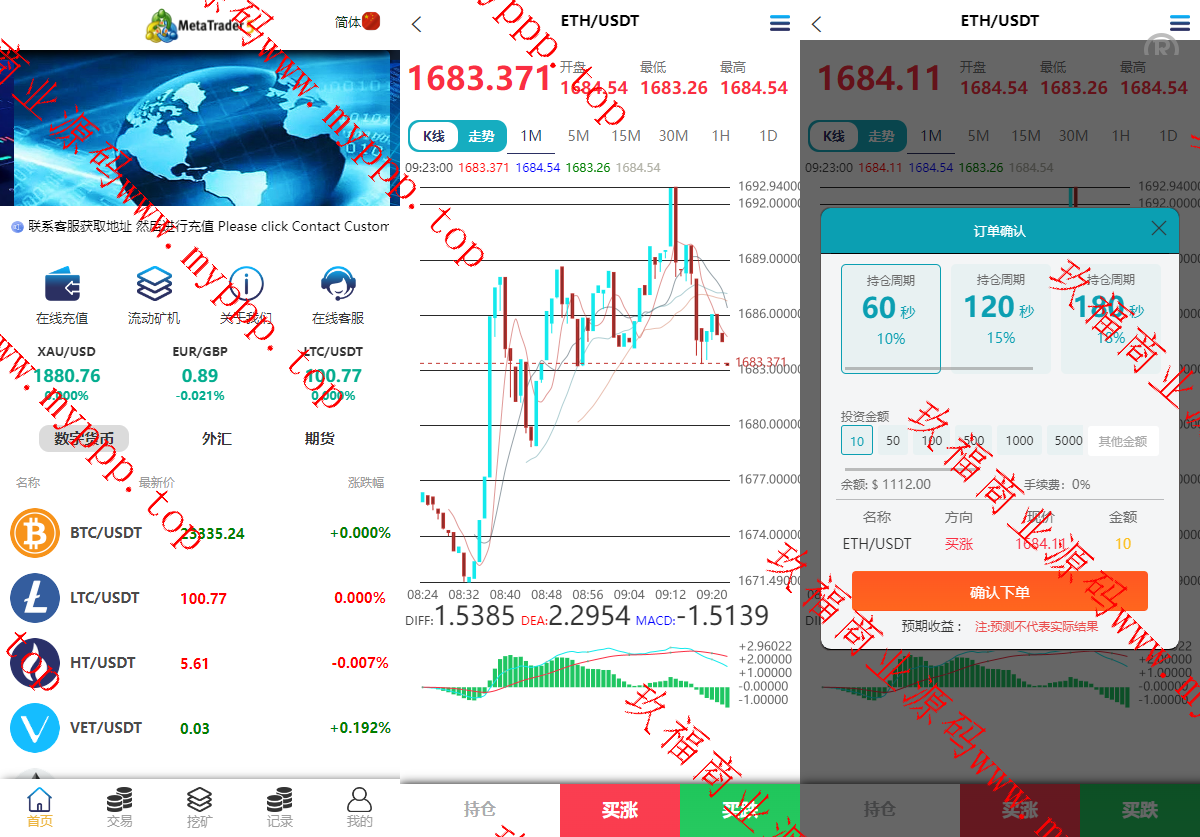 MT5微交易系统/微盘源码/质押挖矿/期货/外汇/数字货币/多国言