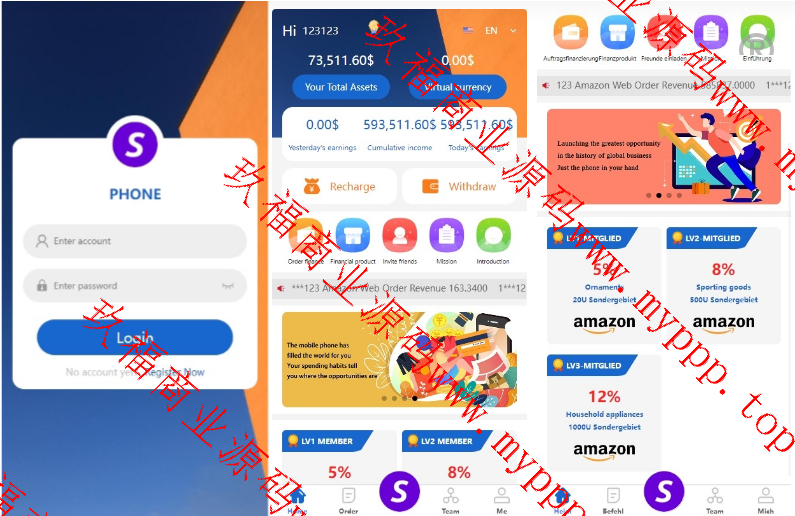 全开源抢单新ui刷单系统/派单卡单/余额宝/前端uniapp/海外刷单源码