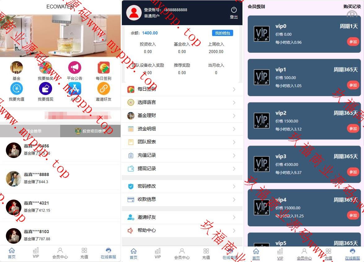 多国言海外投资理财系统/基金项目投资理财印度源码