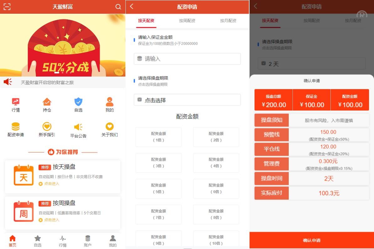 uinapp版股票交易系统/股票配资策略系统/K线图完美
