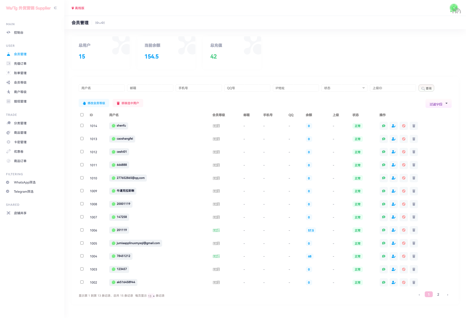 WhatsApp筛选Ws/Tg外贸营销Supplier推特号/FB号/谷歌号/小火箭Ws/Channel社交账号 - 图7